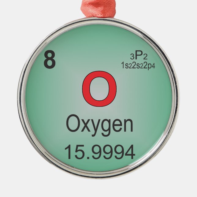 Ornement Rond Argenté Élément individuel de l'oxygène du Tableau (Devant)