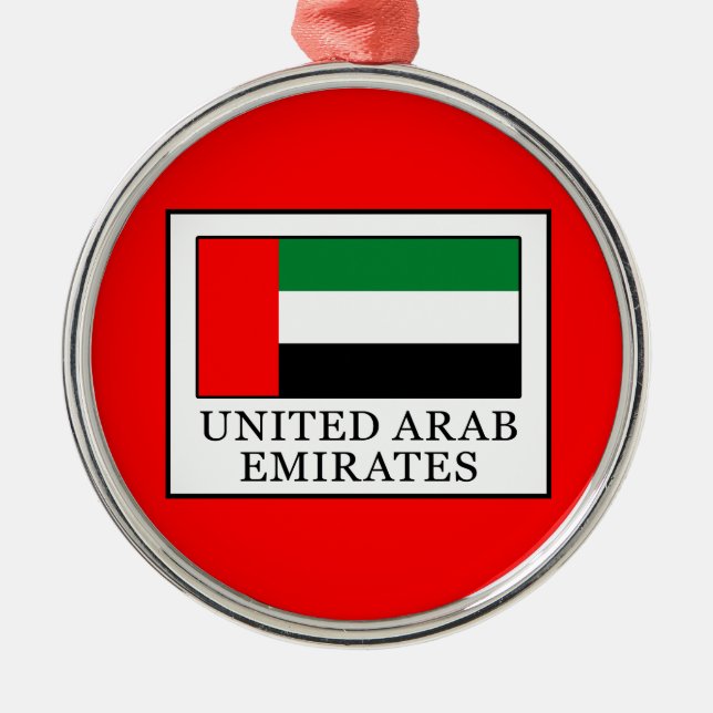 Ornement Rond Argenté Émirats arabes unis (Devant)