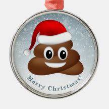 emoji de noël poo avec chapeau santa