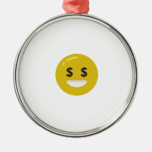 Ornement Rond Argenté emoji oeil argent