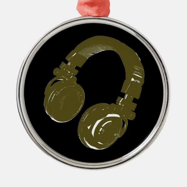Ornement Rond Argenté endommager le casque (Devant)