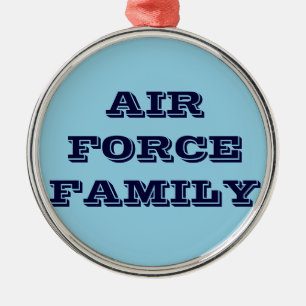 Ornement Rond Argenté Famille de l'armée de l'air