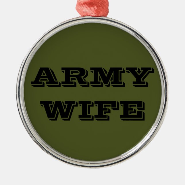 Ornement Rond Argenté Femme de l'armée (Devant)