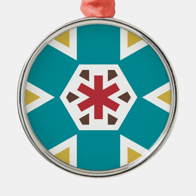 Ornement Rond Argenté géométrique 230614 (01) (Devant)