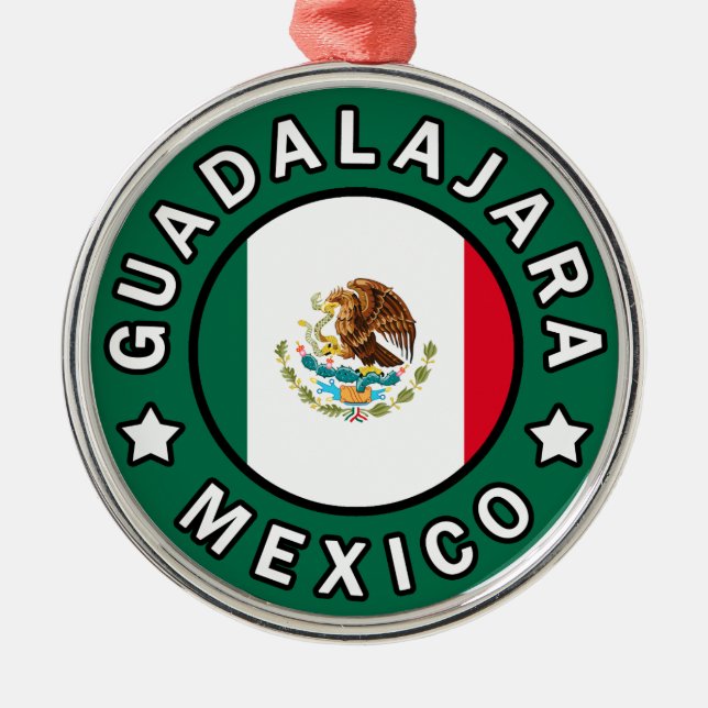 Ornement Rond Argenté Guadalajara Mexique (Devant)