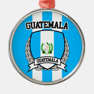 Ornement Rond Argenté Guatemala