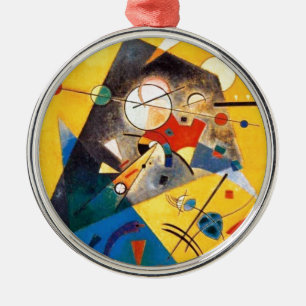 Ornement Rond Argenté Kandinsky Harmonie calme Art Abstrait