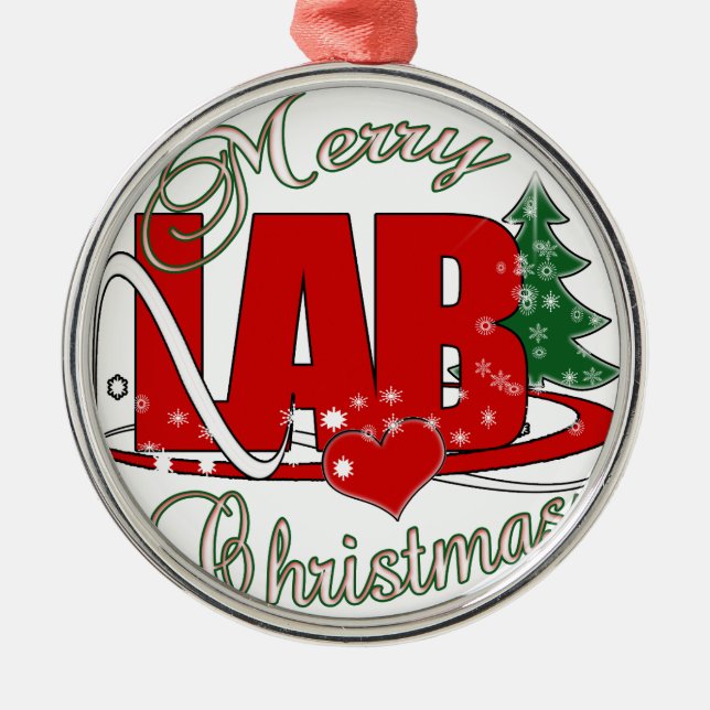 ORNEMENT ROND ARGENTÉ LABORATOIRE LABORATOIRE DE NOËL (Devant)