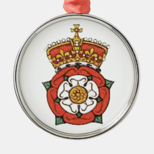 Ornement Rond Argenté Le Rose Tudor