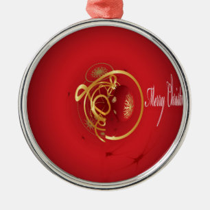 Ornement Rond Argenté Les cloches de Noël rouges Jingle ont un beau jour