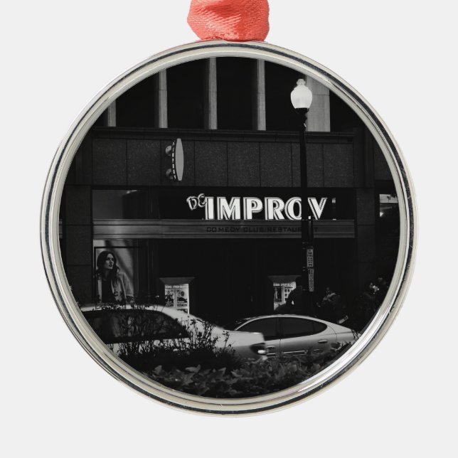 Ornement Rond Argenté L'Improv (Devant)