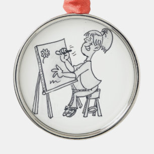 Ornement Rond Argenté L'ornement d'artiste