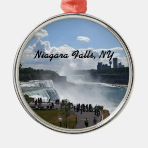 Ornement Rond Argenté L'ornement Premium Round de Niagara Falls