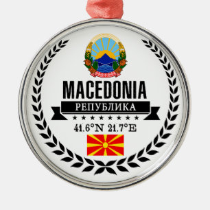 Ornement Rond Argenté Macédoine