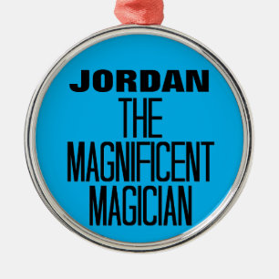 Ornement Rond Argenté Magnifique Magicien