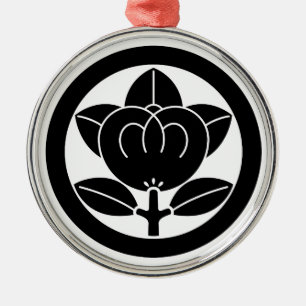 Ornement Rond Argenté Mandarine en cercle