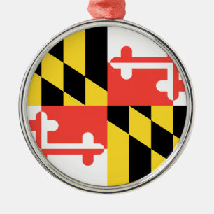 ORNEMENT ROND ARGENTÉ MARYLAND