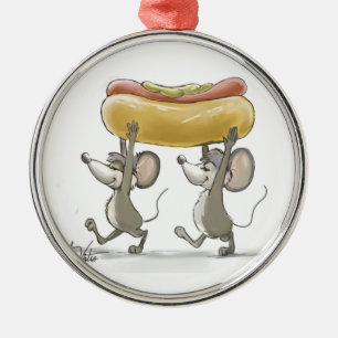 Ornement Rond Argenté Mic & Mac's Picnic Premium Round Ornament