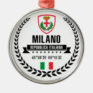 Ornement Rond Argenté Milano
