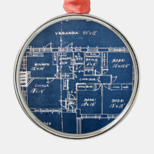Ornement Rond Argenté Modèles de Chambre