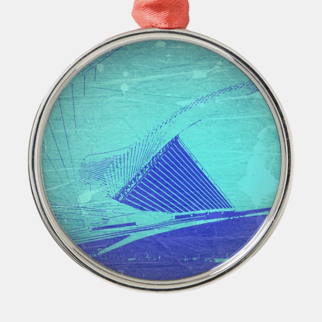 Ornement Rond Argenté Musée d'Art de Milwaukee (Devant)