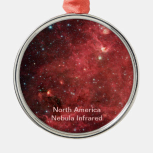 Ornement Rond Argenté North America Nebula Infrared