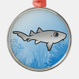 Ornement Rond Argenté Nourriture du requin