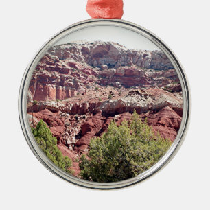 Ornement Rond Argenté Parc national de récif de capitol, Utah,