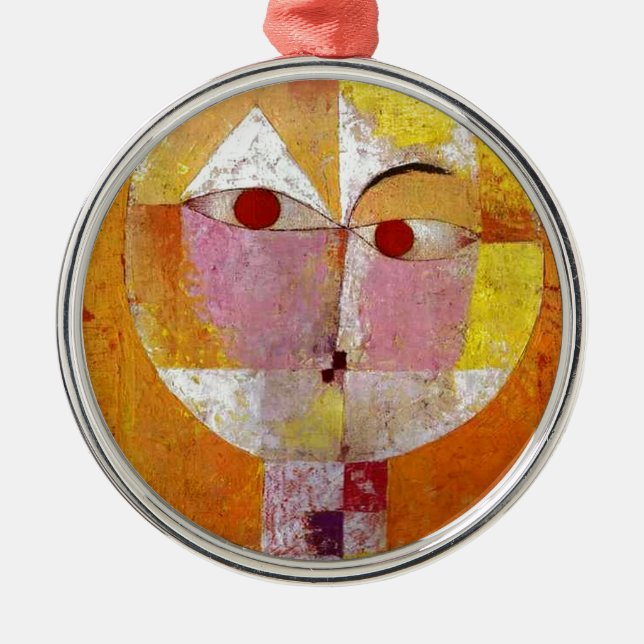 Ornement Rond Argenté Paul Klee Senecio Peinture (Devant)