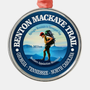 Ornement Rond Argenté Piste Benton MacKaye (Hiker C)