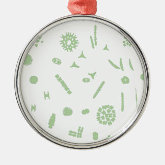 Ornement Rond Argenté plant plankton