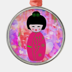 Ornement Rond Argenté Poupées