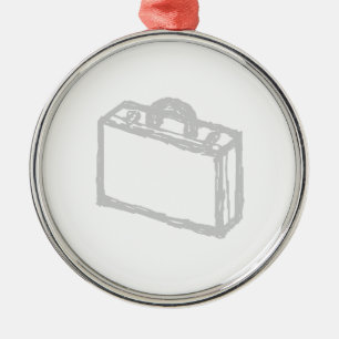 Ornement Rond Argenté Serviette de bureau ou valise de voyageurs.