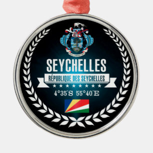 Ornement Rond Argenté Seychelles