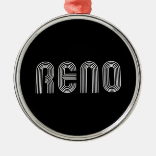 Ornement Rond Argenté SIGNE Reno Blanc