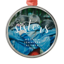 Sisters de typographie moderne simple avec photo
