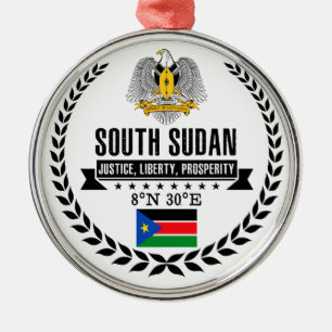 Ornement Rond Argenté South Sudan
