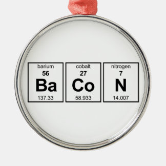 Ornement Rond Argenté Tableau périodique BaCoN