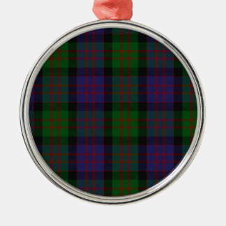 Ornement Rond Argenté Tartan de clan de MacDonald