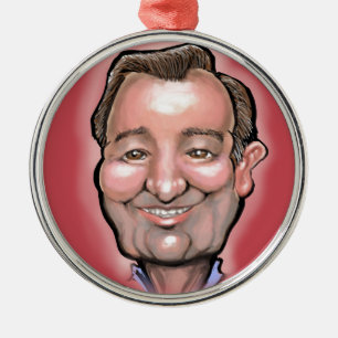 Ornement Rond Argenté Ted Cruz