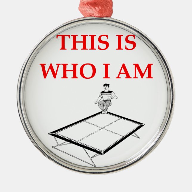 Ornement Rond Argenté trempoline (Devant)