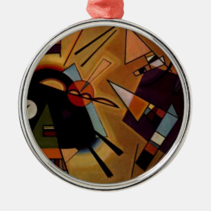 Ornement Rond Argenté Violet noir Kandinsky