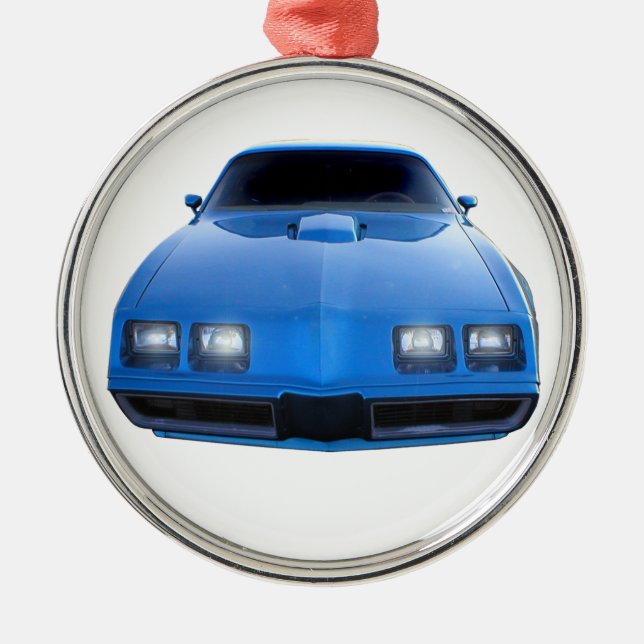 Ornement Rond Argenté Voiture musculaire (Devant)