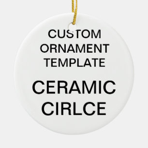 Ornement rond d'arbre de Noël de porcelaine faite