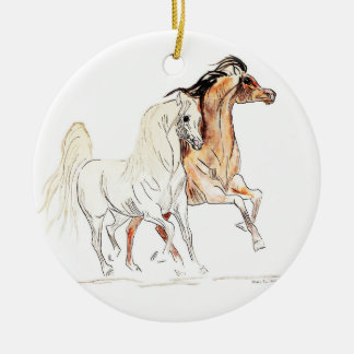 Ornement rond de cheval Arabe