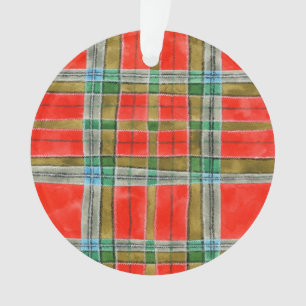 Ornement rond en acrylique MAC BAIN TARTAN