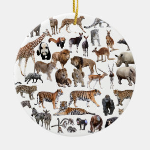 ORNEMENT ROND EN CÉRAMIQUE 世 界 の 動 物 良 の 優 