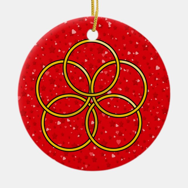 Ornement Rond En Céramique 12 Jours de Noël (Devant)