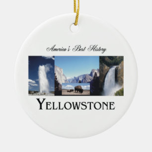 Ornement Rond En Céramique ABH Yellowstone