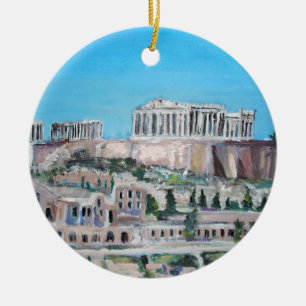 Ornement Rond En Céramique Acropole, Grèce